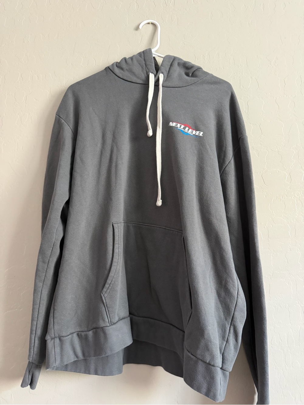 Next Level Apparel Charcoal Gray Logo Pullover Hoodie